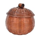 LOORGVEL Cesta Retro de Almacenamiento Tapa Multiusos para Frutas y Huevos Cesta Ligera y para Cocina y Escritorio Resistente y Duradera para Hogar y Tienda