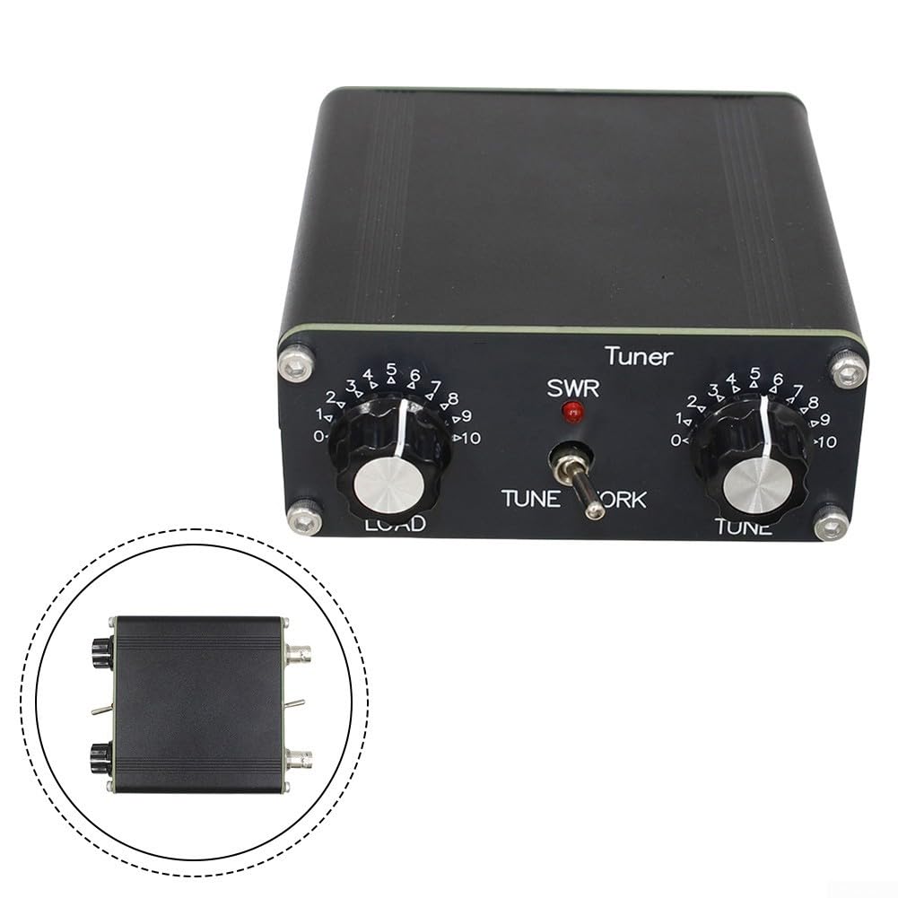 Per Z-Match Sintonizzatore Antenna Manuale Per Radio HAM 3-28MHz, QRP 5W Sintonizzatore Compatto Con Connettore BNC & UHF Cavi 40-10M Ladder Line Compatibilità