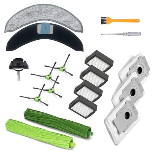 DrAer Peças de reposição específicas compatíveis com iRobot Roomba Combo J7+/Plus (apenas) robô limpador, (nem mesmo para J7) - escovas de rolo, filtros, escovas laterais, sacos de vácuo, almofadas de