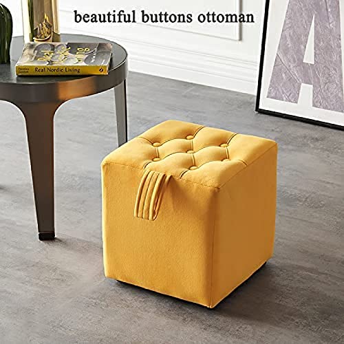 Repose-pieds ottoman velours pour salon cocooning et moderne