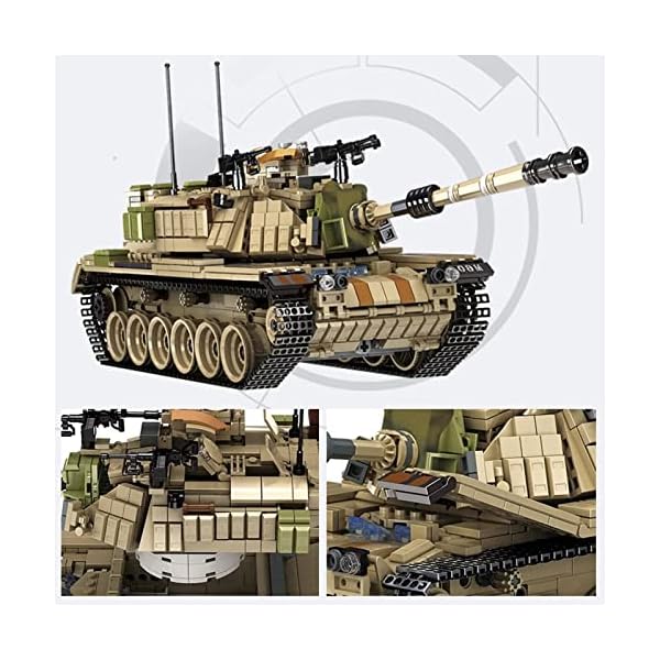 1753-teilige Armee-Panzer-Bausteine, WW2 Militär Israel M60 Magach Kampfpanzer Modellbausatz DIY Spielzeug Mit 6… – Bild 6