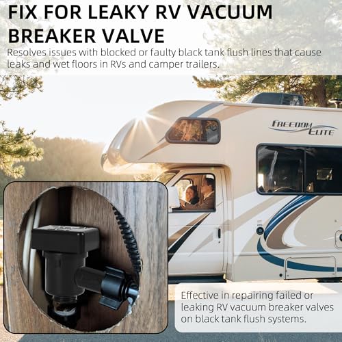 Image of TonGass 571-VAC-CHK-A RV Vacuum Breaker Check Valve, Camper Black Tank Checks Valves, Protect Fresh Water From Pollutant, Camper Water Checks Valves Model 571 Check Valve RV Backflow Preventer - Black