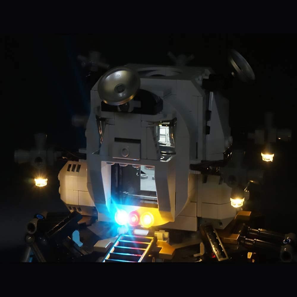 T-Club Upgrade RC Light Kit LED Lights for Lego 10266 Creator Expert NASA Apollo 11 Lunar Lander - Lighting Kit for Lego 10266 Building Kit (Not Include Building Block Model) (with RC)
