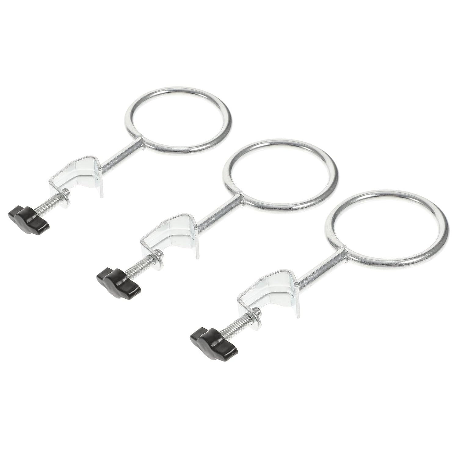 3pcs Closed Support Rings Lab Flask Holder Beakers Retort Clamp Metal Accessories for Chemistry Physics Experiment Equipment Random Color
