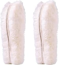 Ailaka 2 Pairs Women’s Premium Thick Sheepskin Insoles/Inserts, Warm Fluffy Fleece Wool Replacement Insoles for Shoes Boots Slippers