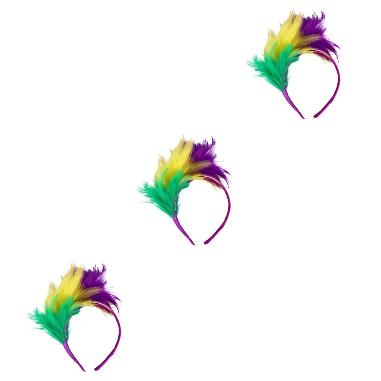 minkissy 2 Sztuk Z Pałąkiem Głowę Accesorios Para Mujer Prom Tiara Akcesoria Dla Nowożeńców Pierzasty Chluba Szalony Opaski Głowę W Stylu Vintage Opaska Do Włosów Zapięcie Do