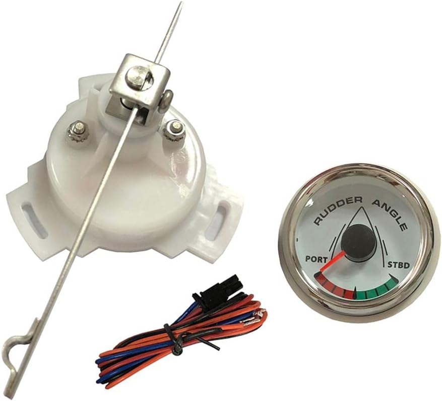 VELURA 9-32V 52mm 2" Rudder Angle Gauge 0-190ohm with Sensor for Marine Boat|1 Piece Rudder Angle Indicator| Electrical & Lighting| Boat Parts | Parts & Accessories | Motors