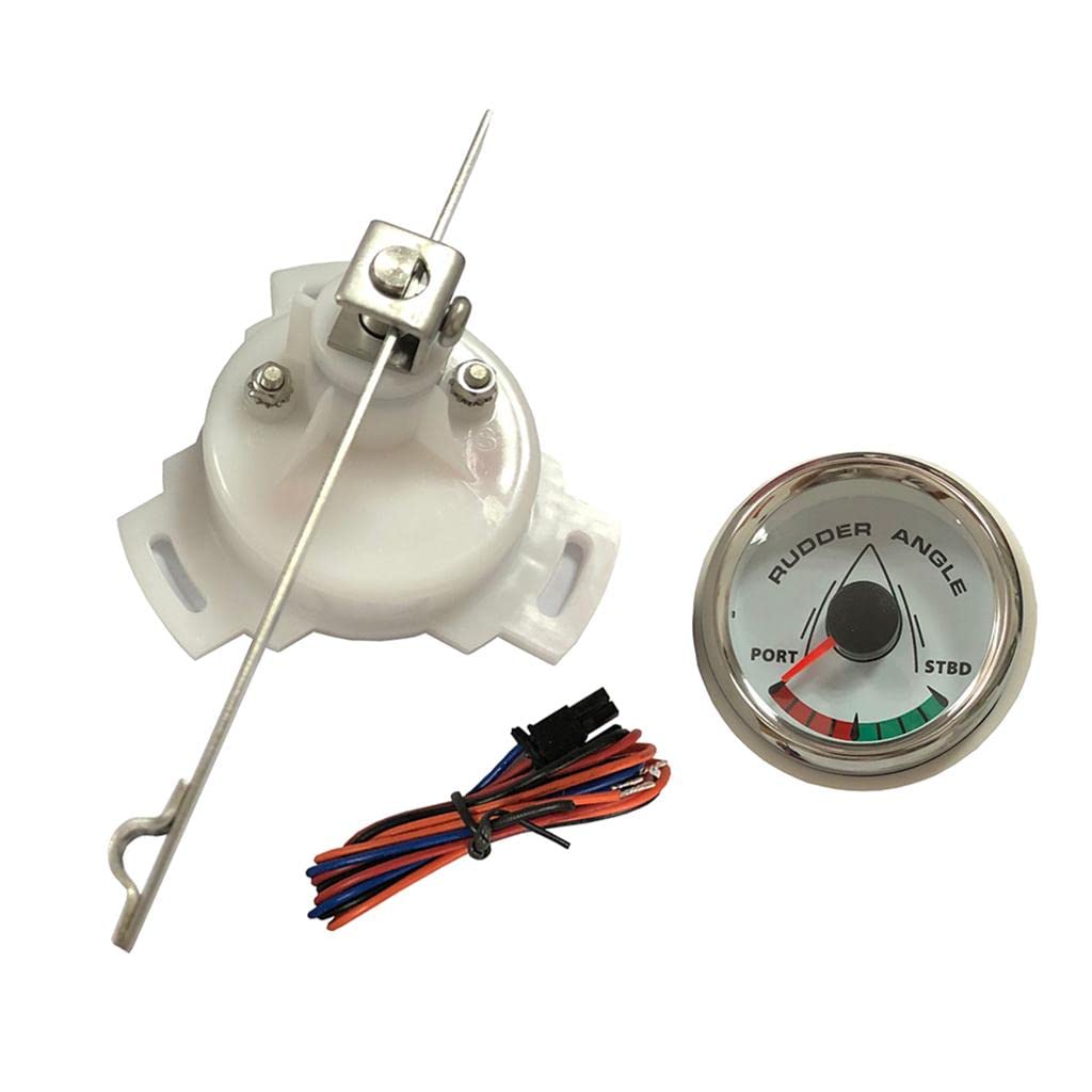 VELURA 9-32V 52mm 2" Rudder Angle Gauge 0-190ohm with Sensor for Marine Boat|1 Piece Rudder Angle Indicator| Electrical & Lighting| Boat Parts | Parts & Accessories | Motors-picture-17