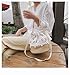 2023 Fashion Women's Straw Bag Beach Bag Small Tote Bag Shoulder Bag Flower Lace Handbag Satchel Crossbody Bag Purses (A)