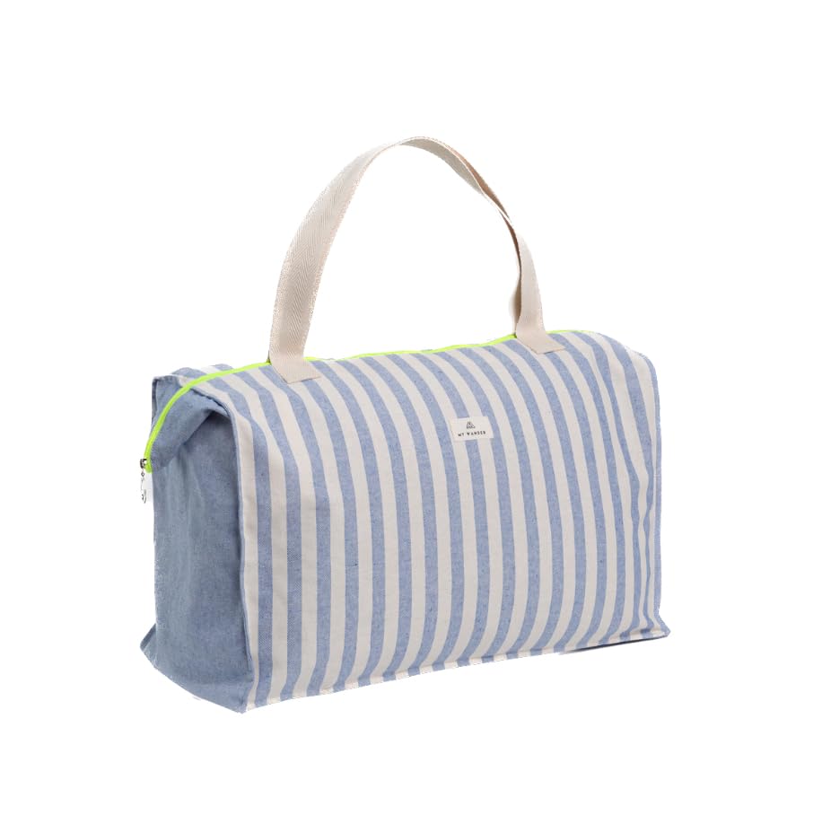 MY WANDERBolso Mujer Grande - Maxi Bolsa de Playa - Bolsos de Viaje Plegable - Material Resistente - Bolso Hombro Tela 78x41x23cm (50L) - Diseñado y Producido en España