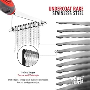 Tuff-Pupper-Dog-Undercoat-Rake-Tool-Easily-Safely-Remove-Dead-Matted-Or-Knotted-Hair-Ergonomic-Dematting-Comb-For-Thick-Coats-Non-Slip-Safety-Handle-Provides-Precision-Control-Against-Knots - Cucciolini Doodles   Tuff-Pupper-Dog-Undercoat-Rake-Tool-Easily-Safely-Remove-Dead-Matted-Or-Knotted-Hair-Ergonomic-Dematting-Comb-For-Thick-Coats-Non-Slip-Safety-Handle-Provides-Precision-Control-Against-Knots