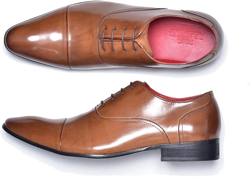 Amazon | [ルシウス] レザー レースアップ ドレスシューズ 本革 革靴