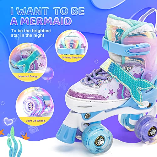 Nemone NEOSRS2107MM Mermaid 4 Size Adjustable Light Up Roller Skates thumb #2