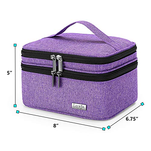 Luxja Essential Oil Carrying Case - Holds 30 Bottles (5Ml-30Ml, Also Fits For Roller Bottles), Double-Layer Organizer For Essential Oil And Accessories, Purple (Bag Only) #TOP5