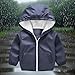 Boys Girls Waterproof Hooded Rain Jackets 2025 Fashion Lightweight Breathable Raincoat For Kids Windbreaker Coat Navy rain pants kids 18-24 months