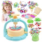Flower Craft Kit for Kids Ages 4-8 – DIY Fabric Bouquet Toy for Girls and Boys – No Glue Reusable STEM Gift – Make 32+ Flowers – Birthday Arts & Crafts Activity