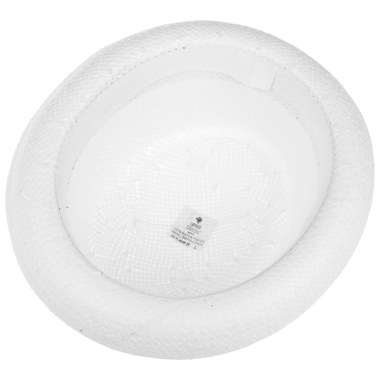Lipodo Chapeau en Paille Acapulco White Femme/Homme - Made in Italy D'Ete de Soleil avec Ruban Gros Grain Printemps-ete Ete