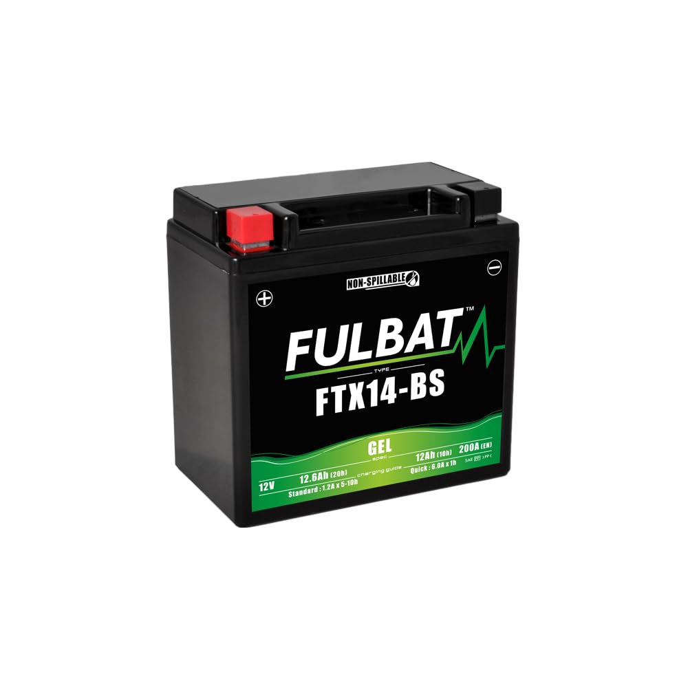 Fulbat YTX14-BS FTX14-BS Bateria Moto Gel 12V 12Ah
