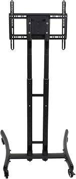 LUXOR Adjustable Height Rolling TV Stand