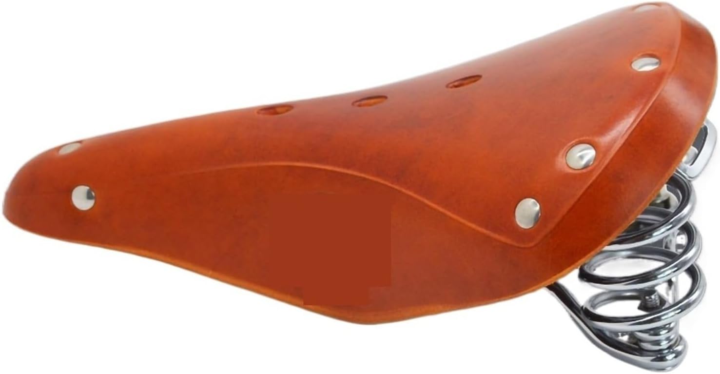 GS16 Retro Bicycle Saddle Pure Handwork Genuine Cow Leather Classic Bike Seat Accessories