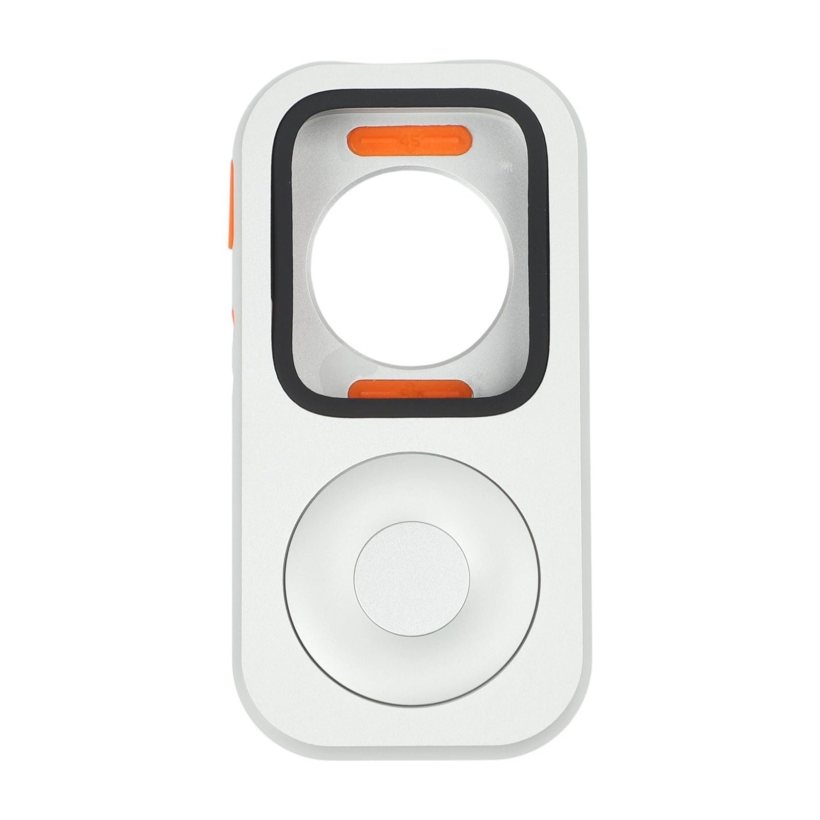 Whychstore Aluminiumlegierungsgehäuse für, Retro Pod Design mit Klickrad, Schutzhülle für 7/8/9/10 44 mm 45 mm Silber