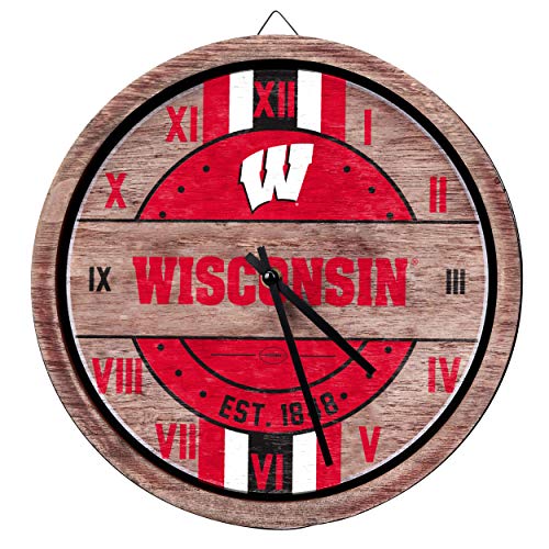 FOCO NCAA Wooden Barrel Wall Clock