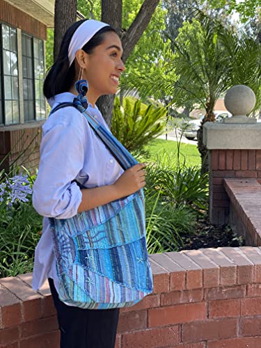Image of Hand Embroidered Peace and Sunrise Boho Crossbody Hippie Handbag - Unique, Ethical, and Vibrant for the Free-Spirited Soul