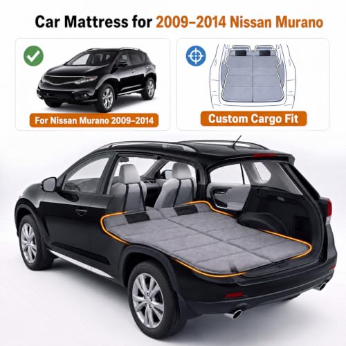 Image of Car Mattress for 2009-2014 Nissan Murano, Upgraded Non-Inflatable Thickened Foam SUV Car Camping Mattress, Foldable Trunk Sleeping Pad Car Bed Mattress for Road Trips Camping Travel