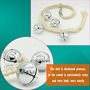 Canine Hanging Doorbells| 4 Additional Loud Canine Potty Coaching Bells| Adjustable Sturdy Braided Rope Door Bell for Canines to Ring to Go Outdoorssilver Small  Cucciolini Doodles Canine hanging doorbells| 4 additional loud canine potty coaching bells| adjustable sturdy braided rope door bell for canines to ring to go outdoorssilver small   cucciolini doodles