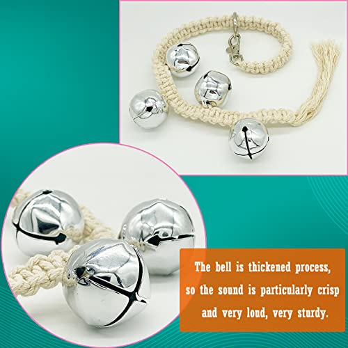 Canine Hanging Doorbells| 4 Additional Loud Canine Potty Coaching Bells| Adjustable Sturdy Braided Rope Door Bell for Canines to Ring to Go Outdoorssilver Small  Cucciolini Doodles Canine hanging doorbells| 4 additional loud canine potty coaching bells| adjustable sturdy braided rope door bell for canines to ring to go outdoorssilver small   cucciolini doodles
