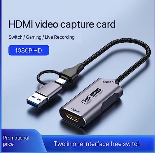 Etzin Video Capture Card, 4K HDMI to USB C 3.0 Capture Card, 1080P 60FPS Video Capture Device, for Streaming, Teaching,Gaming, Video conferencing... - Image 2
