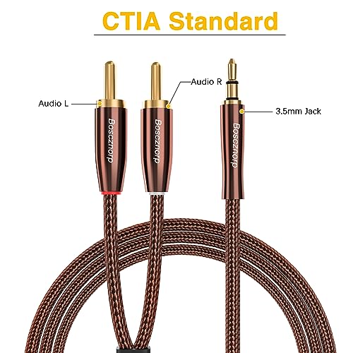 Boscznorp Cable RCA Jack 3.5 mm,Cable Jack RCA Matériau en Cuivre Sans ...