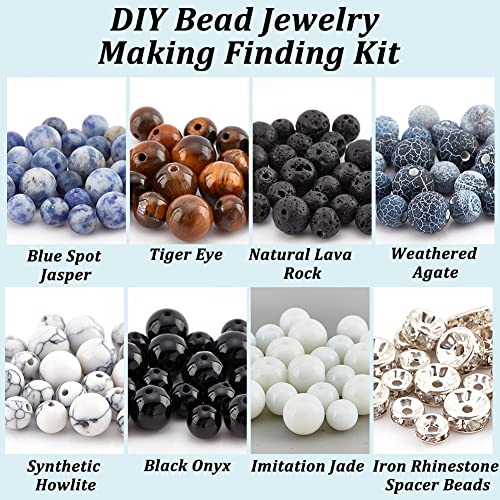 NBEADS About 460 Pcs Natural Stone Beads Kit - Image 2