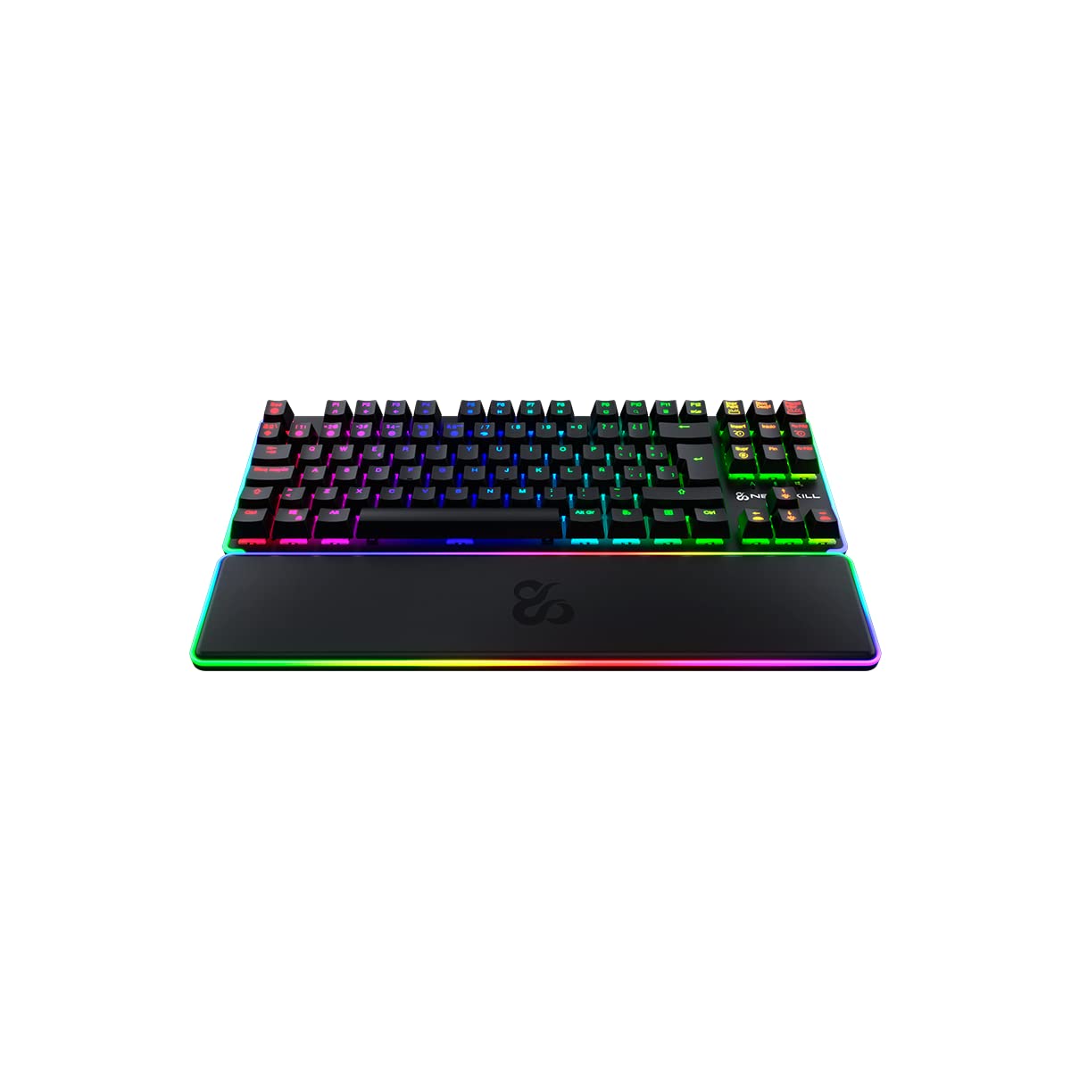 NEWSKILL Gungnyr TKL Pro Teclado Gaming optomecánico RGB tenkeyless Gateron Red hotswap Negro