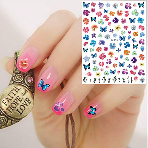 Qpout 960pcs Schmetterling Nagelaufkleber, 3D Selbstklebend Nagelabziehbilder Gemischte Schmetterlinge Maniküre… – Bild 7