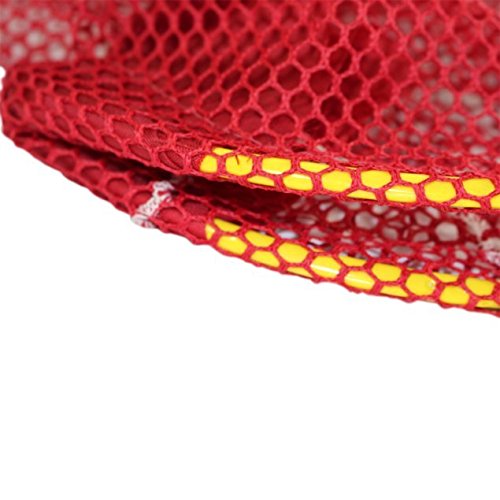 SGT KNOTS Mesh Catch Bag w/Galvanized Wire Handle - Lightweight Nylon Scuba Dive Net Bag for Spearfishing, Lobster, More (15x20 in, Red w Coated Handle) - Thumbnail 4