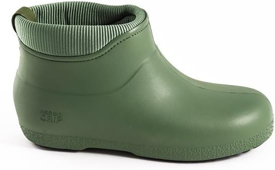 Nordic Grip WETS Ice Grip Fleece Lined Waterproof Ankle Boots in Olive Green