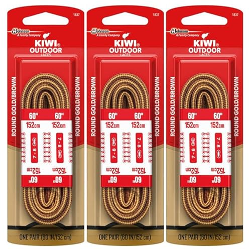 Lacets ronds extérieurs KIWI résistants 152 cm assurant un maintien ferme des bottes