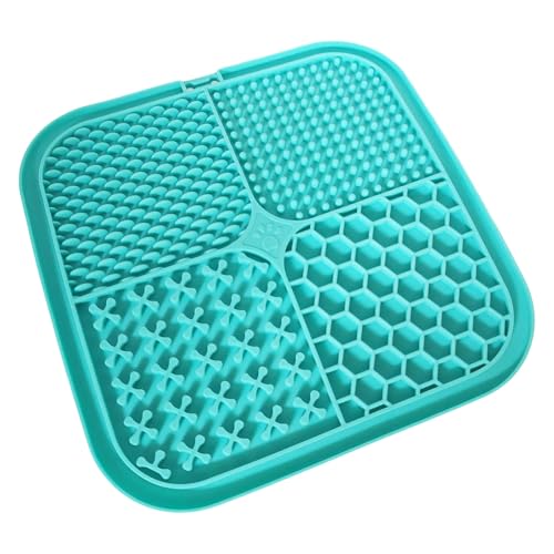 ペットフードグレードのためのテクスチャードスローエイキングマットシリコン構造吸引ベースは、食事中のスピルを防ぎますシリコンペット舐めマット