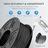 JAYO Flexible TPU Filament 1.75mm 1KG Black, 95A Soft Flexible 3D Printing Filament 1KG Spool(2.2lbs) Fits for Most FDM 3D Printers. - Image 5