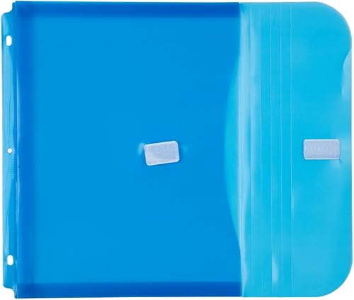 Miniatura 27 de JAM PAPER Sobres de plástico de 3 agujeros con cierre de gancho y bucle, folleto de cartas, 9 1/2 x 11 1/2 con expansión de 1 pulgada, color verde