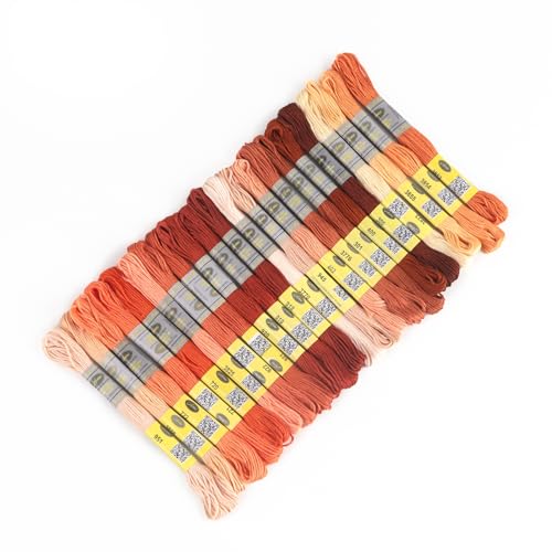 Image of 22 Skeins Double Mercerized Egyptian Cotton Embroidery Floss 8.75 Yards Per Skein for Cross Stitch Thread, Friendship Bracelets Floss, Craft Floss, Embroidery Floss Set (Set 15 (22 Skeins))
