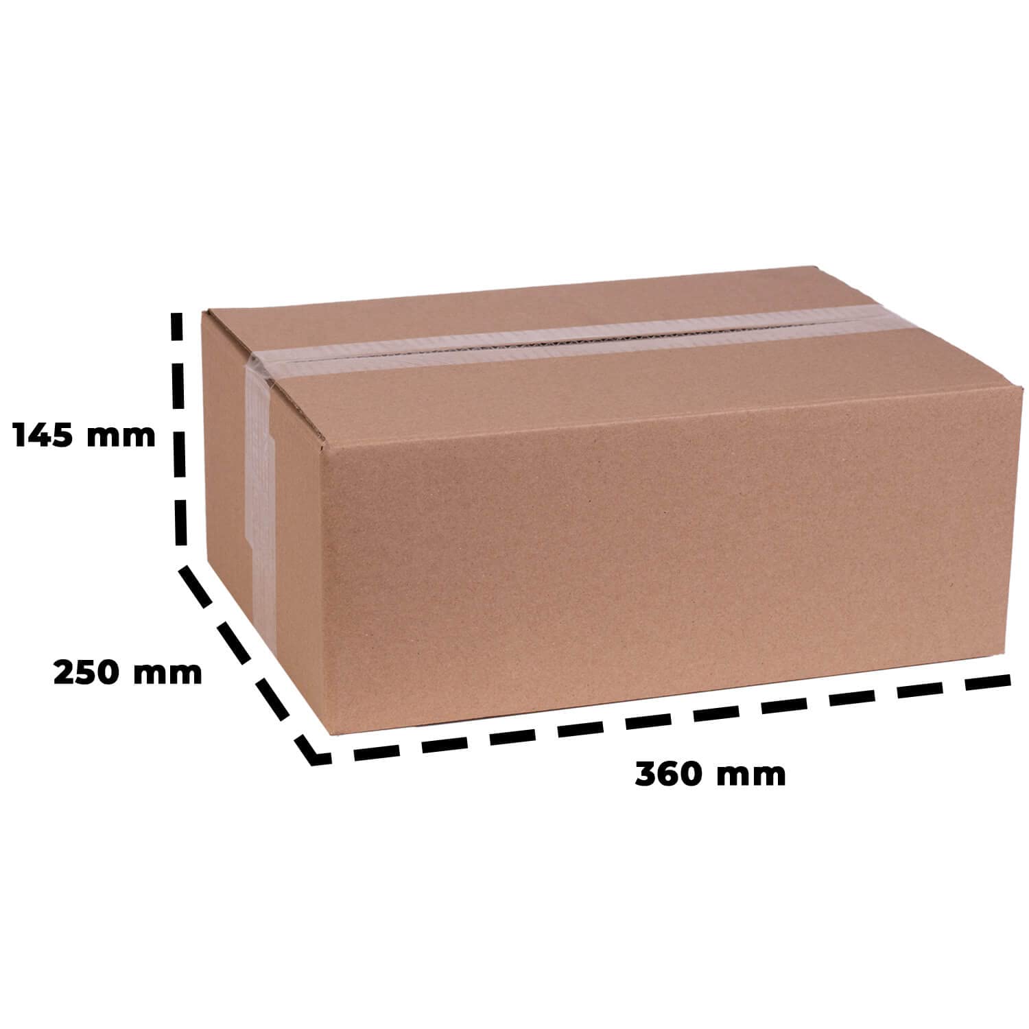 smiley pack 100 Stück Faltkartons 360 x 250 x 140 mm braun KK 70 Versandkarton Verpackungskartons 36 x 25 x 14 cm aus Wellpappe 1 wellig Karton Pappkarton Versandbox Paket Päckchen