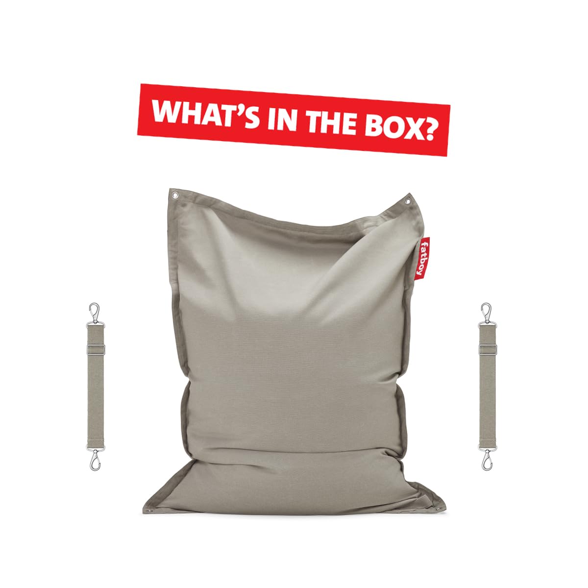 Fatboy Original Floatzac Gris Pouf pour Le Sol et sur l'Eau Séchage Rapide Flottant
