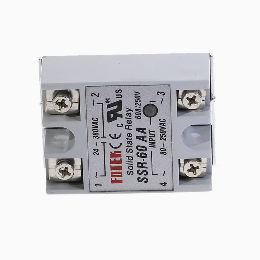 Parti elettroniche 2 pz SSR-60AA 60A Modulo Relè A Stato Solido 80-250 V AC Ingresso 24-380 V CA