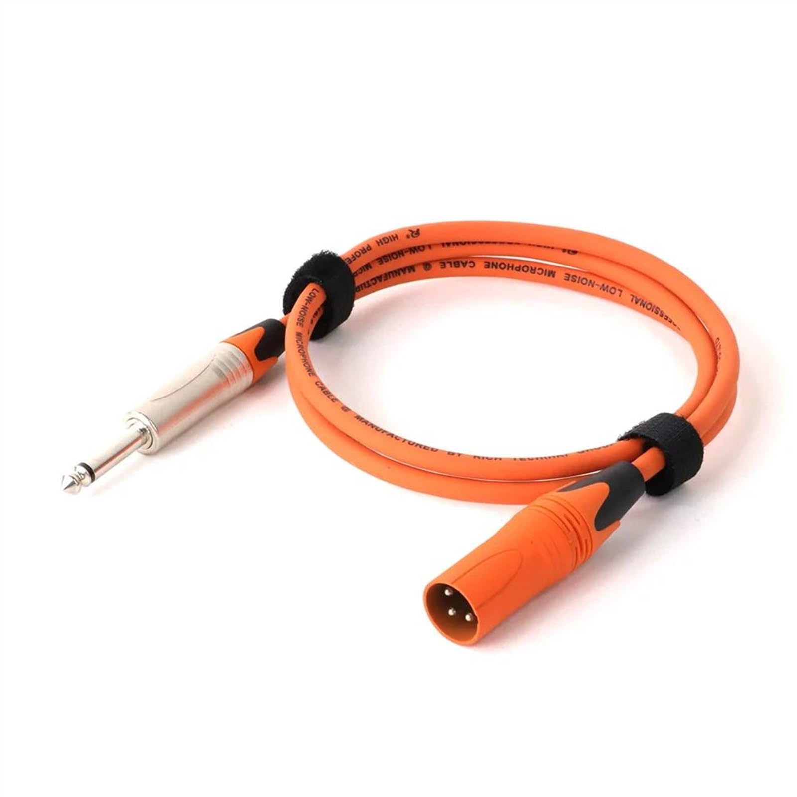 kabel audio instrumentu muzycznego 0,3-15M Kabel mikrofonowy 6,35 mm 1/4 męski do męskiego Kabel mikrofonowy do głośnika wzmacniacza gitarowego AMP miksera(Orange,10 m)