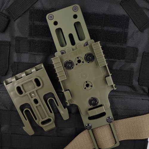 Drop Leg Holster Platform with QLS Fork & Receiver, Modular Holster Adapter w/Elastic Anti-Slip Leg Strap, for Police Airsoft Hunting (Army Green) by LThyzszb - Used condition - Image 3