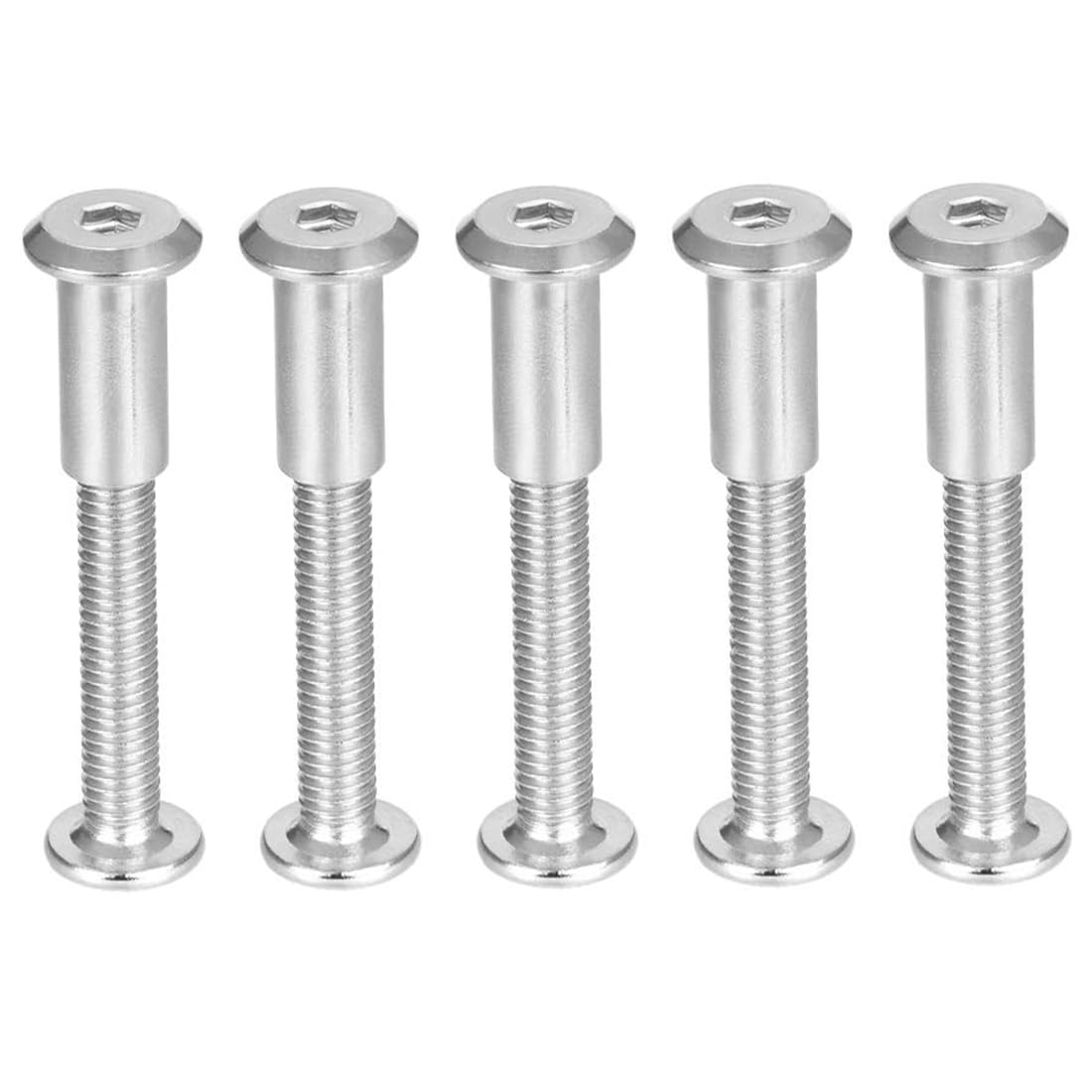 TA-VIGOR 5 Sets Furniture Connecting Screws Bolts, M6 x 50mm Binding Screws Posts Belt Buckle Binding Bolts