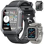 Smart Watch for Men Fitness Tracker: Military Smart Watches for Men Digital Mens Watches Make/Answer Call Running Waterproof Smartwatch Android Phones iPhone Samsung Compatible Heart Rate Monitor