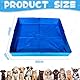Hundepool Katzenpool Mit 6 Fischen Spielzeug, 50x50x10cm Hundebadewanne Faltbare Mini Hunde Pool Aus PVC, Planschbecken Hund, Schwimmbecken Für Kleine Hunde Katzen Haustiere (Blau)